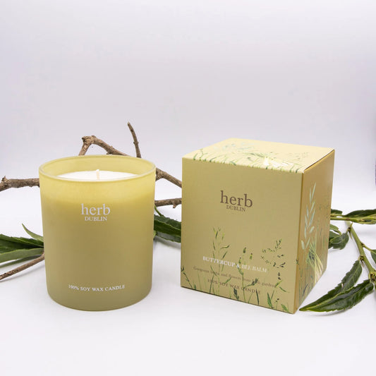 Herb Buttercup and Bee Balm Candle