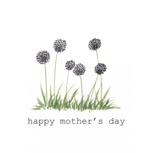 Happy Mothers Day - Aliums - Card