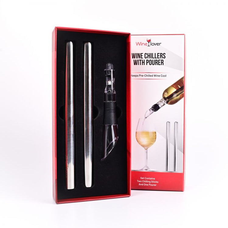 Winelover Wine Chiller (x 2) with Pourer